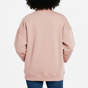 Nouveau pull à capuche surdimensionné en polaire avec strass et fermeture éclair quart de tour pour femme, personnalisé OEM, vente en gros, écologique - Product Image 3