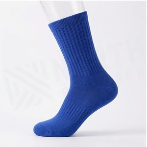 Crew <b>Socks</b> Geometric Pattern Blue Breathable <b>Running</b> <b>Socks</b> for Adults Spring Season - Product Image 3
