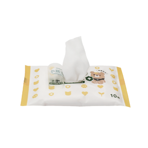 Lingettes désinfectantes en rayonne et polyester 20x15cm certifiées SGS pour usage multi-surfaces, soin antibactérien doux pour la peau de bébé - Product Image 2