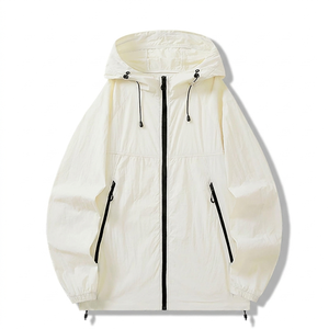 High Quality Custom <b>Men's</b> Ultra Thin Nylon Windbreaker <b>Summer</b> Tracksuit Sunscreen Anorak <b>Jacket</b> and Bottom Sportswear Set - Product Image 2