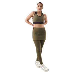 Leggings Skort Active pour femmes avec collants intégrés, tissu extensible respirant, coupe confortable pour l'entraînement, la marche et les loisirs sportifs - Product Image 3