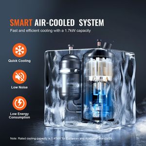 Refrigeratore d'Acqua Industriale CW6000 1500W con Serbatoio da 15L, Sistema di Raffreddamento 65 L/min, Capacità di Raffreddamento 5HP, Potenza 5KW - Product Image 3