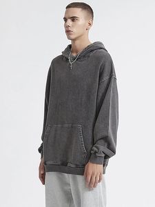 Custom Eco-Friendly Acid Wash Oversized Hoodie 300g Heavyweight 100% Cotton Unisex Streetwear Pullover Winter OEM ODM Wholesale - Product Image 3