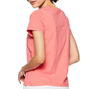 Camiseta de Mujer, Color Sólido, Casual, Manga Corta, 100% Algodón, Talla Grande, Nueva Moda - Product Image 2