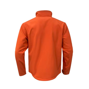 Veste polaire orange pour homme, à capuche, col montant, respirante, avec poche zippée, couleur unie, style sportif, manteau d'hiver - Product Image 2
