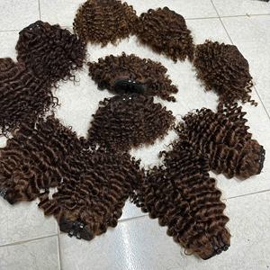 Pelo crudo paquete vietnamita cabello humano precio al por mayor sin pegamento HD birmano pelucas rizadas para mujeres negras suelta rizada onda profunda - Product Image 3