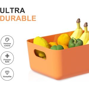 <b>Small</b> Plastic Storage Bins 9.4\"X6.5\"X3.9\" Organizing <b>Containers</b> for Classroom Pantry Kitchen Cupboard Bathroom - Product Image 3