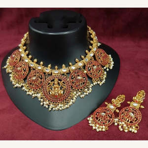 Juego de Collar con Perlas de Imitación Elegantes Jewelemarket, Chapado en Oro de 24K para Uso Diario-10575433DP - Product Image 2
