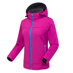 Windproof <b>Waterproof</b> Breathable Plain Softshell <b>Jacket</b>, Soft Shell <b>Jacket</b>, Softshell Coat with Removable Hood for Men and Women - Product Image 5