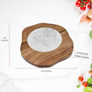 Tabla Giratoria para Quesos y Charcutería, Soporte para Pasteles, Centro de Mesa, Plato Giratorio de Piedra Natural Multiusos - Product Image 5