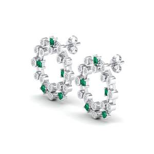 Boucles d'oreilles exotiques REYES au design original, bijoux géométriques en or 14 carats et moissanite pour femmes, cadeaux personnalisés - Product Image 3