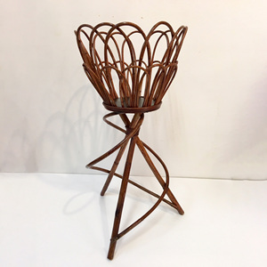 Support à fleurs de mariage artisanal en rotin, présentoir pour plantes, porte-pot, support pour plantes vertes - Product Image 3
