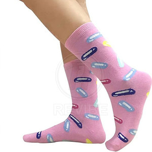 Casual Style Women's 2 Toe Crew <b>Socks</b> Breathable Cotton/Polyester <b>Thick</b> Soft Stretch for Gym Sports & Daily Use - Product Image 6