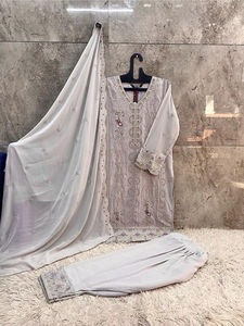 Latest Designer Suit Heavy Georgette Casual <b>Dresses</b> with Sequin Embroidery Work and Diamond Decoration - Product Image 3