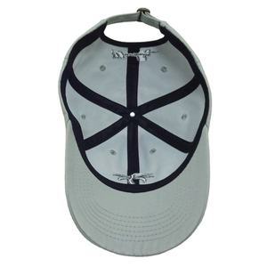 Casquettes de baseball brodées 6 panneaux structurées en polyester/coton sergé/toile avec bandes intérieures contrastantes et visière arrière incurvée à glissière métallique - Product Image 6