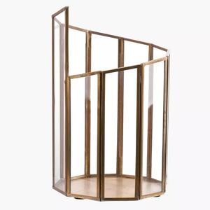 Lanterne à bougie en verre et métal de forme personnalisée, fabriquée à la main, avec logo personnalisé pour la décoration intérieure/extérieure de Noël et de mariage - Product Image 5