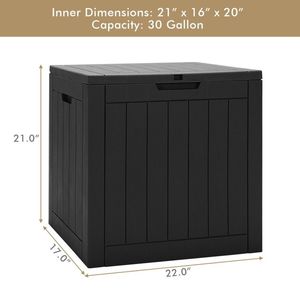 Contenedor de Almacenamiento para Terraza con Asiento, 30 Galones - Product Image 3