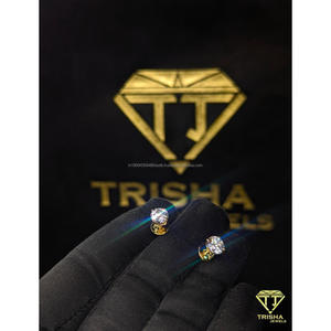 925 Sterling <b>Silver</b> <b>Stud</b> Earrings Iced Out with VVS Moissanite Diamond Luxury High Shine Minimalist Jewelry By Trisha Jewels - Product Image 4