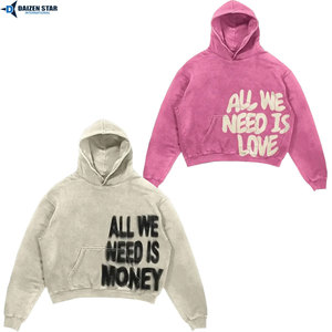 Sweat à capuche vierge premium épais en molleton de coton, personnalisable avec logo, vente en gros - Product Image 6