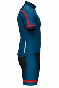 Conjunto de Jersey de Ciclismo Personalizado con Cierre, Camiseta de Manga Corta y Pantalones Cortos, Uniforme Deportivo Transpirable, Kit de Equipo Unisex para Todas las Temporadas - Product Image 1