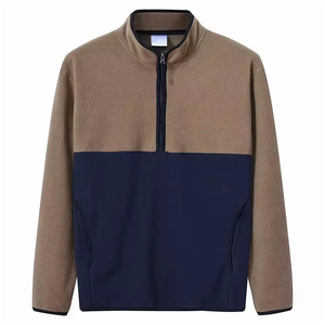 Sweat-shirts à demi-zip pour hommes, vente en gros personnalisée, style hip hop streetwear, sweat-shirt à manches longues pour hommes, logo personnalisé - Product Image 4