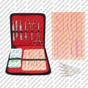 Medical <b>Nursing</b> Students Suture Practice Kit Reusable Stainless Steel Manual Silicon <b>Pad</b> Suturing Training Set - Product Image 6