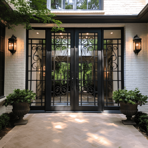 Meilleure Vente Porte d'Entrée Extérieure en Acier Inoxydable Découpée au Laser CNC, Étanche, Finition Métallique, Portails de Sécurité pour Appartements et Villas - Product Image 5