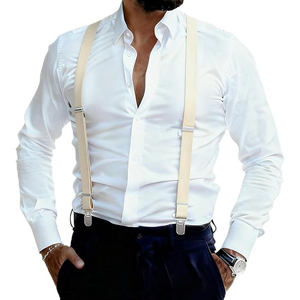 Good Supplier With Best Price New Arrival Best Supplier Anti Rust High-Stretch Adjustable Elastic Straps Leather <b>Suspenders</b> - Product Image 1