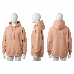 Sudadera con Capucha de Diseño Personalizado con Estampado en Relieve, Estilo Urbano, para Hombre, Talla Grande, Informal, Felpa Francesa, 100% Algodón, Transpirable, Color Sólido, Logotipo Frontal - Product Image 1
