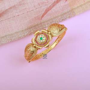 Indrani Antique Designer Pearl & Diamond Bracelet-Trendy Christian & Islamic Wedding Gift - Product Image 1