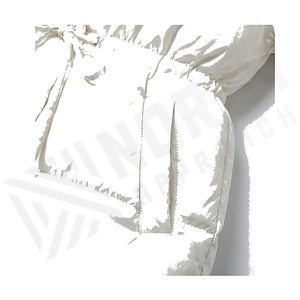 White Quilted Jacket Stand Collar Full Sleeve Button Closure Winter Wear Women's Coat - Product Image 5