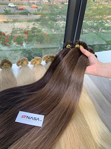 Extensions de cheveux humains vierges à pointe plate NASA, lisses naturels, pointes pleines, cheveux vietnamiens, 100g, 28 pouces - Product Image 2