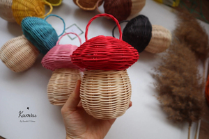 Cesta de Mimbre Hecha a Mano con Forma de Casa de Hongos, Decoración para Habitación Infantil, Cesta de Almacenamiento Ecológica para Juguetes - Product Image 2