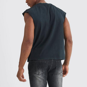 Camiseta sin mangas para hombre, de algodón, informal, para gimnasio, entrenamiento deportivo, venta al por mayor - Product Image 2