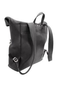 Fast Shipping Leather <b>Roll</b> Top <b>Backpack</b> Ready To Ship Rucksack For Retailers Low MOQ Travel Bag OEM LRTB-0165 - Product Image 6