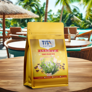 Sac de 250g nouveau goût 100% Robusta café instantané prémélange collagène algues crème sucre saveur OEM vente en gros Vietnam fabricant - Product Image 1