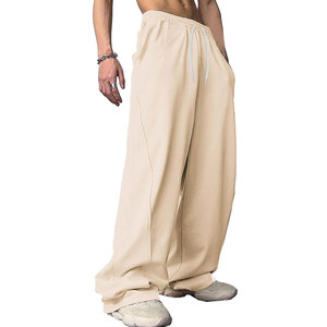 Pantalon de survêtement ample pour homme avec taille élastique et cordon de serrage, coupe large, décontracté, avec poches - Product Image 5