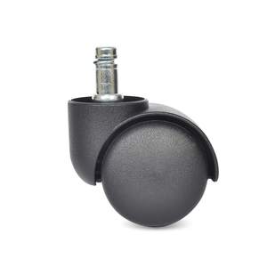 Rueda Doble con Rosca y Freno, Negra, 50 mm - Product Image 1