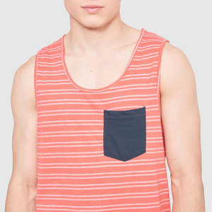 Latest Design New Arrival Hot Selling <b>Men</b> Lining Tank Top Customized Front Pocket Design Loose Fit Longline Summer <b>Singlet</b> - Product Image 6