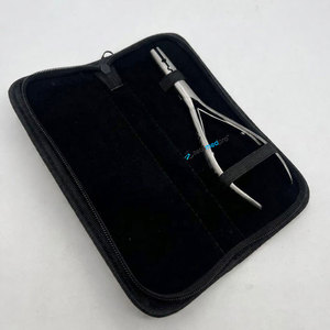 Pince à extensions capillaires multifonctionnelle en acier inoxydable courbée à 1 trou, écologique, pour extensions de cheveux naturels, trou de 3 mm - Product Image 5