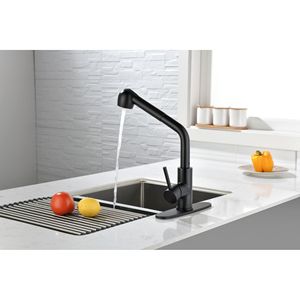 Robinet d'évier de cuisine à poignée unique avec pulvérisateur à tirette Robinets de cuisine avec pulvérisateur à tirette - Product Image 2