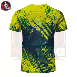 T-shirt tissé pour homme imprimé par sublimation, design personnalisé, polyester respirant, écologique, manches courtes, sport, décontracté, graphique - Product Image 2