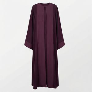 Abaya Musulmana Moderna para Mujer, Vestido Largo Islámico de Manga Larga, Poliéster de Alta Calidad, Ligero, Color Personalizado, Venta al Por Mayor - Product Image 1