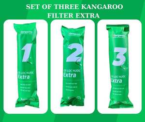 Filtre à eau pré-filtrant Kangaroo Eco Set PP5/GAC/PP1 – Efficacité optimale, remplacement facile, fabriqué au Vietnam – Idéal pour la maison et l'hôtellerie - Product Image 1