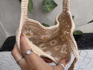 กระเป๋าถักโครเชต์สี่เหลี่ยมสไตล์วินเทจของผู้หญิงสไตล์โบฮีเมียนสำหรับฤดูร้อนกระเป๋าคาดเอวดีไซน์หญ้าทะเลมีสไตล์ - Product Image 6