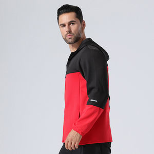 Men's Drawstring Closure Hoodie Lightweight Athletic Running Basketball <b>Jackets</b> <b>Workout</b> Half Sleeve Sweatshirts Casual Solid - Product Image 3
