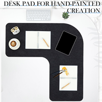 Tapis de bureau en feutre en forme de L étendu, vente en gros d'usine, protège-tapis de souris antidérapant pour bureau et décoration intérieure