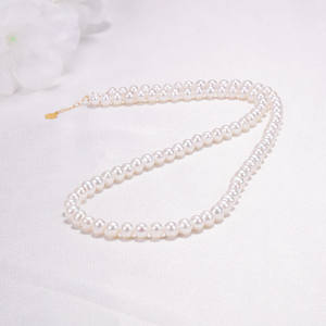 Collar de Perlas de Agua Dulce Zhuji, Cadena de Perlas Pequeñas de Alto Brillo, Joyería Natural Simple al por Mayor - Product Image 1