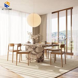 2026 New Italian Luxury Marble Dining <strong>Table</strong> Natural <strong>Stone</strong> <strong>Top</strong> Modern Home Restaurant Furniture Marble <strong>Table</strong> - Product Image 3