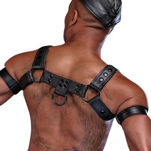 Mens Slick Silicone Bulldog <b>Harness</b> <b>Black</b> Smooth Finish Adjustable Club Wear - Product Image 5